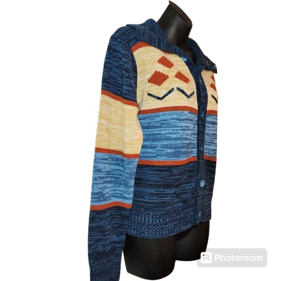 Vintage button down Acrylic Cardigan size boy's large or women's small/medium - Picture 2 of 6